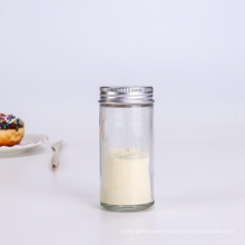 Creative Glass Salt and Pepper Spice High Quality 3oz 100ml Round Clear Glass Storage Container Spice Glass Bottle